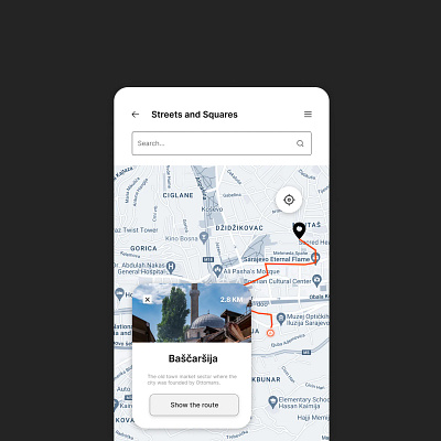 Street Map App Visual Design Concept app concept geo graphic design idea interface location map screen street