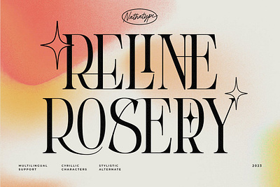 Reline Rosery Serif Typeface Font alphabet bold branding design font lettering modern retro serif typeface typography vector
