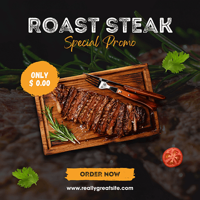 Social media post for restaurant branding graphic design