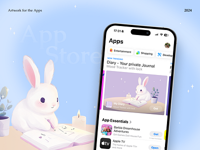 Artwork for the Apps app store branding design design 2025 illustration ios mobile app ui