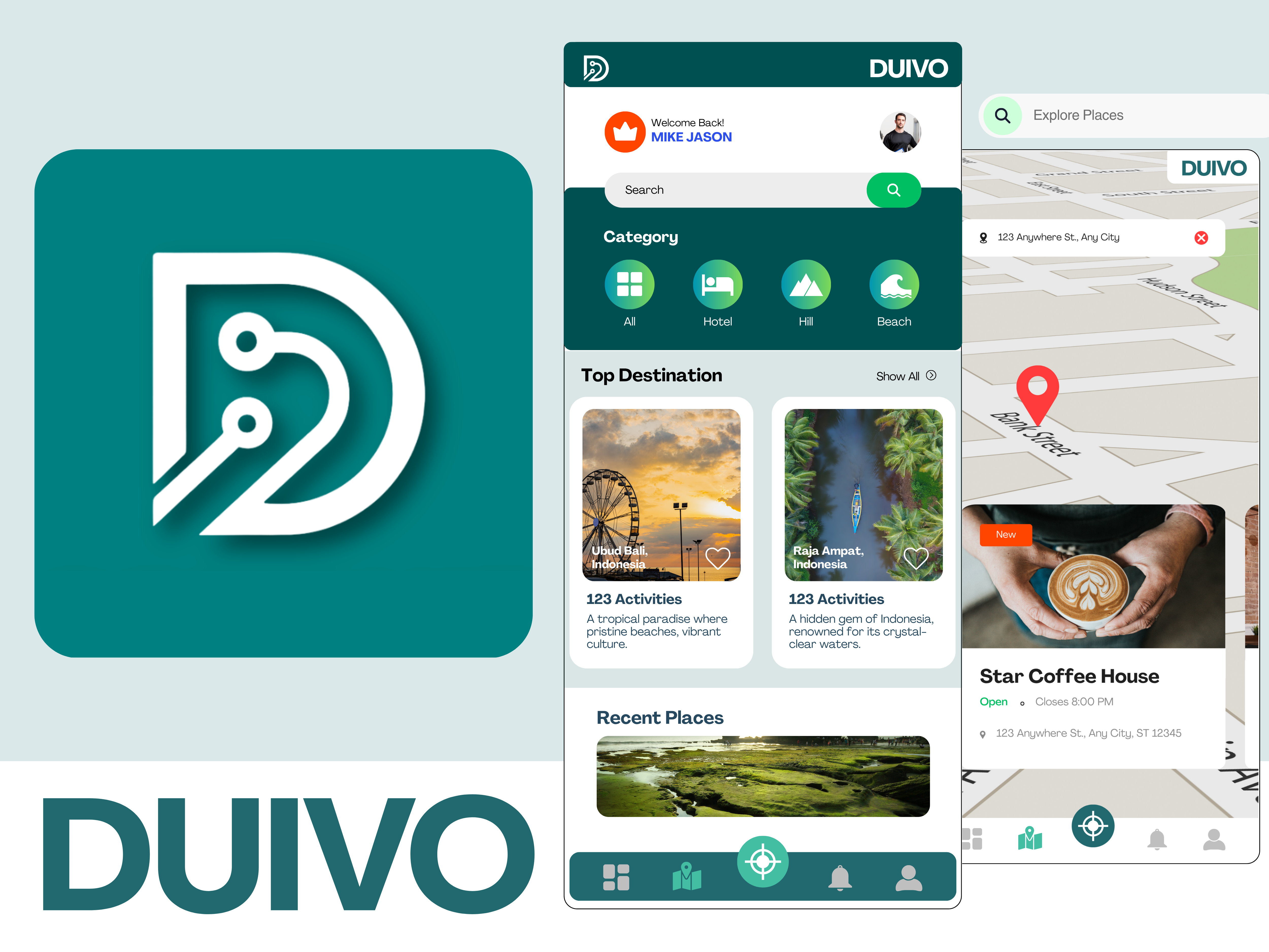 DUIVO Smart Explorer App UI app branding design graphic design illustration logo typography ui ux vector