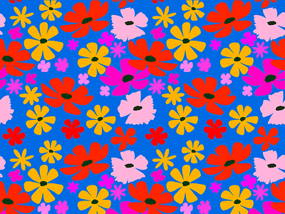 Flower Rush daily drawing graphic design pattern