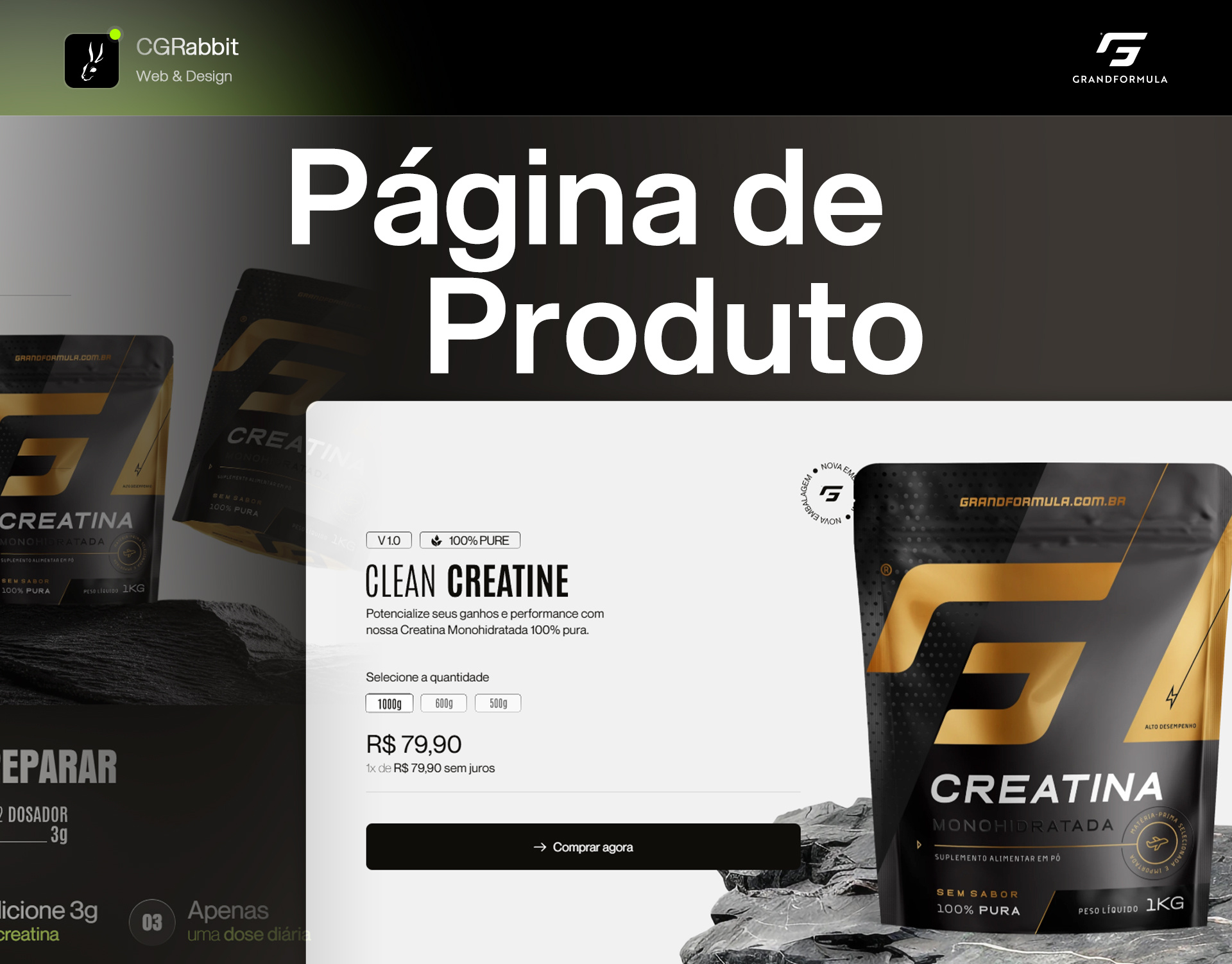 GrandFormula - Página de Produto css figma graphic design html landing page ui ux web design