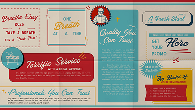 Breathe Easy Ad Design advertising branding design graphic design logo vintage vintage spread