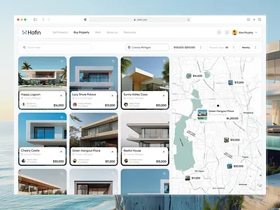 HOFIN - Real Estate Dashboard building buy clean dashboard design listings product design property property dashboard property listings rent sell selling ui
