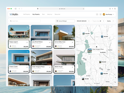 HOFIN - Real Estate Dashboard building buy clean dashboard design listings product design property property dashboard property listings rent sell selling ui