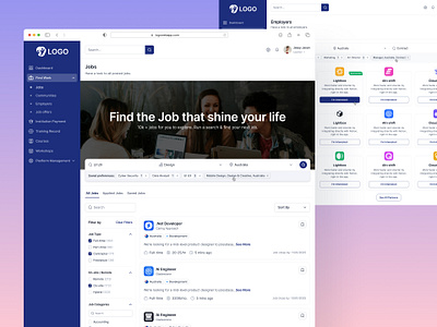 Candidate Portal - Find Work (Jobs) - Recruitment Web App business candidate portal recruitment saas ui ux web app webiste