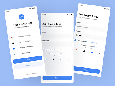 Welcome and sing up app design application design figma figma design login mobile app design page post signup page singup ui ui desing ux design welcome welcome page