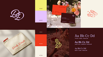 Dainty Delights - Event Planner branding elegant event planner illustration logo playful quirky visual identity