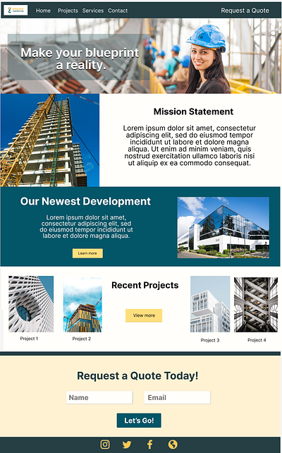 Construction Website & Case Study graphic design ui website
