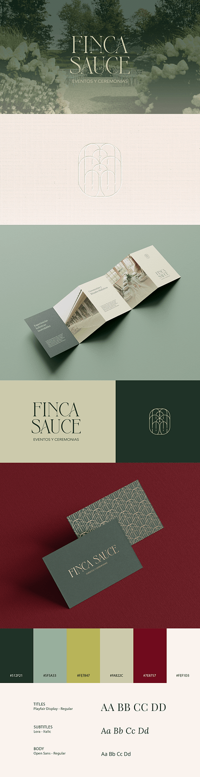 Finca Sauce - Branding & Visual Identity branding elegant events graphic design logo logomark visual identity willow tree
