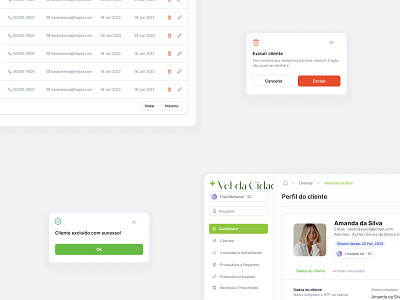 Client management - Vet da Cidade formulários intuitivos ux