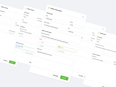 Patient record - Vet da Cidade health records ux