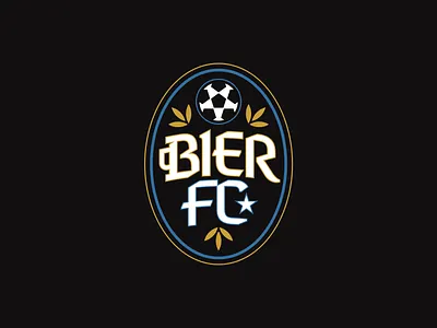 Bier FC | Pt. 1 badge bavarian beer blackletter branding crest drawing football futbol german graphic design icon illustration label logo oval soccer soccer ball sports star