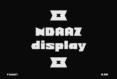 Ndaaz display Typface display type font graphic design southwest type design typeface typography