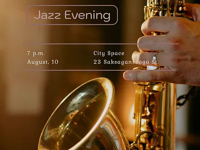 Social media post I Jazz concert design graphic design post typo typography