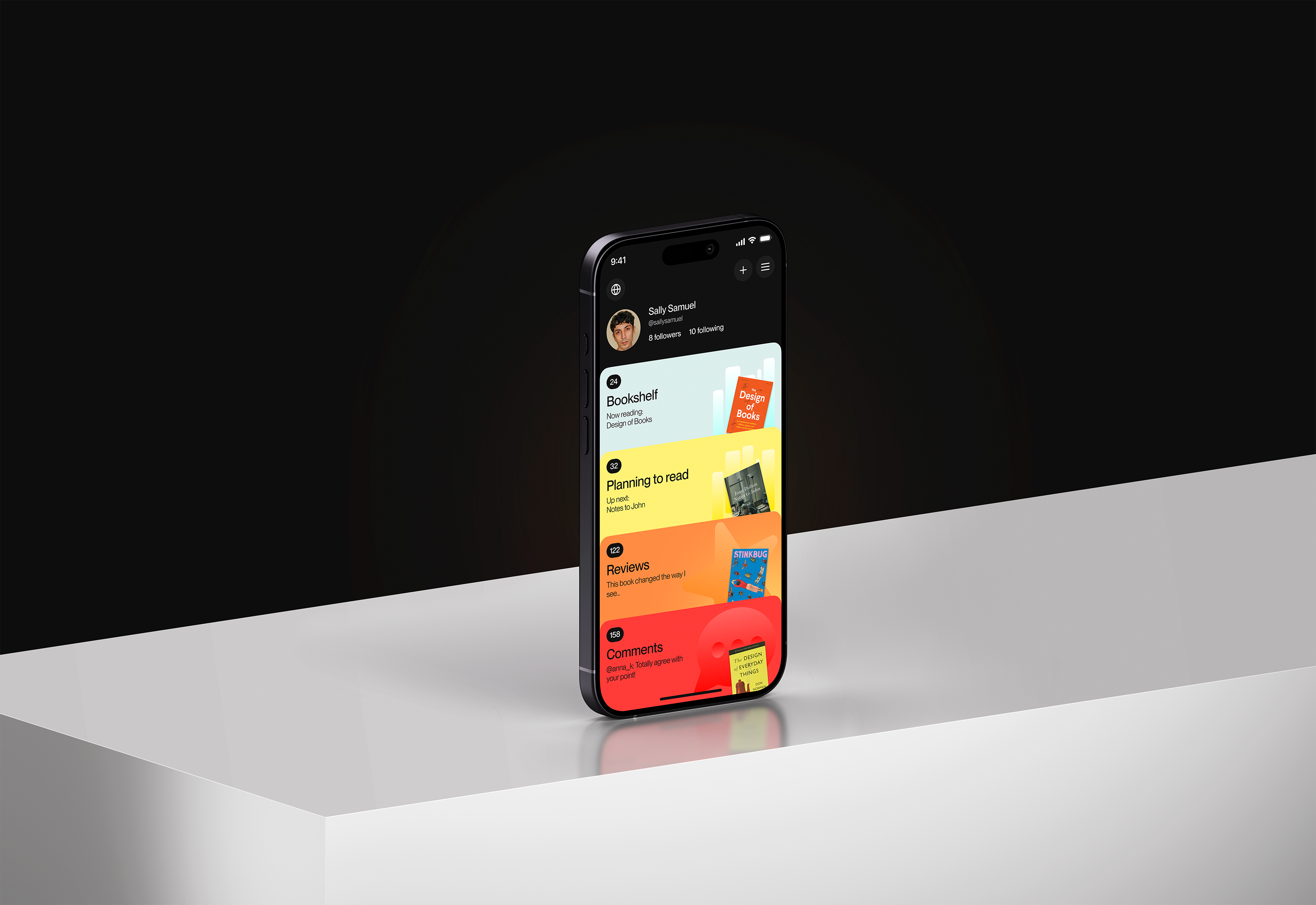 Social app for bookworms app design ui ux