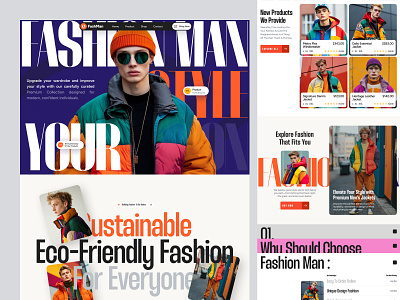 FashMan - Fashion eCommerce Online Store agency branding design digital ecommerce elementor fashion framer landing marketing media online page shop social store ui webflow website wordpress