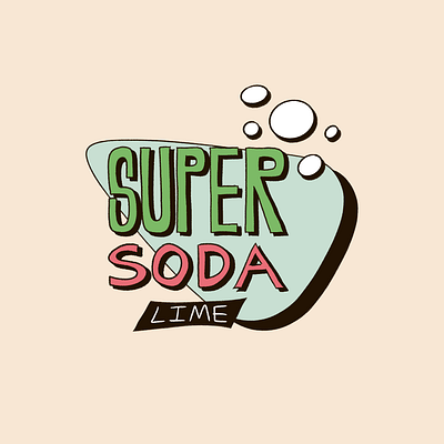Soda text illustration drawing graphic design illustration logo
