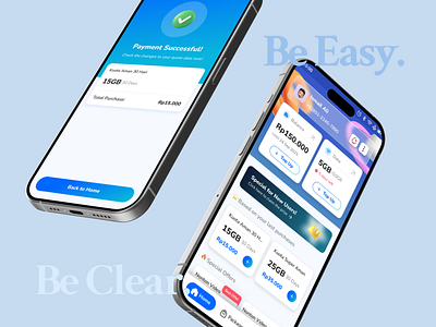 Telco App Design "Be Easy, Be Clear" ✨ app mobile prototype telco app ui ui design user experience user interface design ux