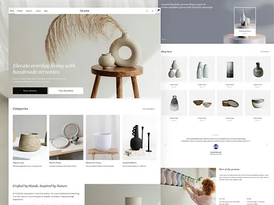 Ceramics Store - UI Template ceramic ceramic store minimalist modern pottery ecommerce pottery web template
