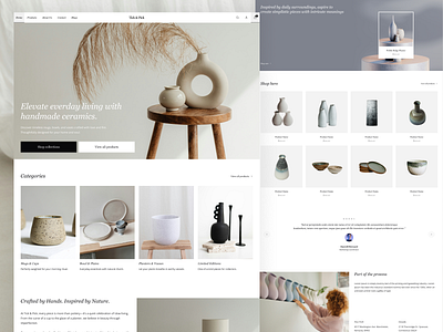 Ceramics Store - UI Template ceramic ceramic store minimalist modern pottery ecommerce pottery web template