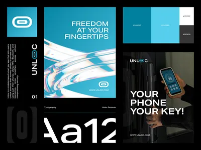 Unloc Logo brand brand identity brandbook branding design graphic design logo logo design logotype mark minimal modern secure smart