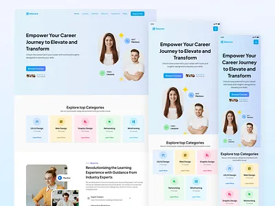Career Uplift Platform – Empower. Elevate. Transform, Responsive careerapp dashboardui empowerment personalgrowth responsiveui transformyourcareer uxdesign webdesign