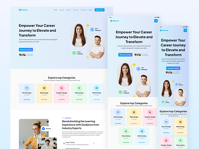 Career Uplift Platform – Empower. Elevate. Transform, Responsive careerapp dashboardui empowerment personalgrowth responsiveui transformyourcareer uxdesign webdesign