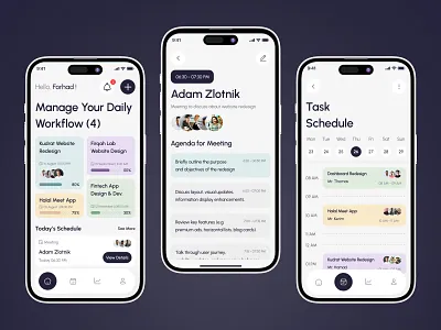 Task Management App UI – Mobile App Design branding design dribbble firqah firqah lab manage task mobile app mobile app design office task task task management task management ui ui uiux work workflow