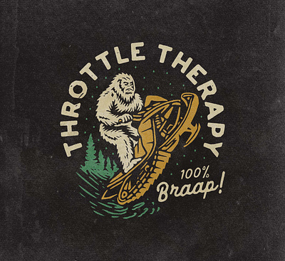 Throttle Therapy - Illustration for Merchandise T-shirt angonmangsa badges brand branding design graphic design graphicdesign hand drawn illustration logo mc merch merchandise motocycle shirt speed streetwear throttle ui vintage