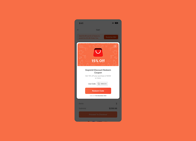 Day 61 | Redeem Coupon | 100 Days UI Challenge 100 days design design inspiration figma mobile ui uiux ux