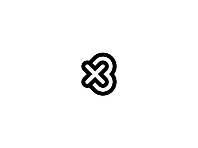 X3 3d brand design geometry logo mark minimal product sign simple sport x