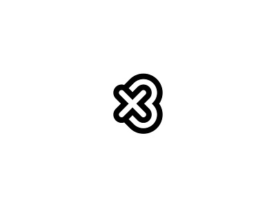 X3 3d brand design geometry logo mark minimal product sign simple sport x