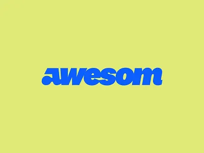 Awesom Wordmark awesom branding clothing identity influencer logo merch typography utah wordmark youtube
