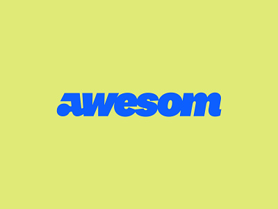 Awesom Wordmark awesom branding clothing identity influencer logo merch typography utah wordmark youtube