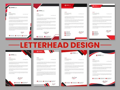 Business Letterhead Design Template business letterhead corporate letterhead design graphic design letterhead red color letterhead
