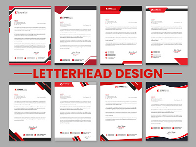 Business Letterhead Design Template business letterhead corporate letterhead design graphic design letterhead red color letterhead