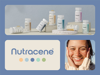 Nutracene / Branding / Supplement 3d branding colors health label logo medical medicine packaging packaging design supplement vitamins wellness