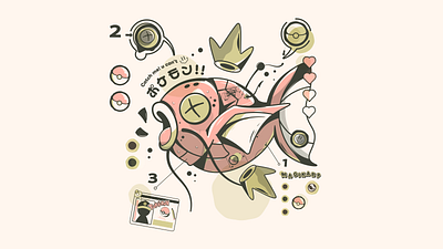 Magikarp postcard card illustration magikarp magikarp postcard pokemon pokemon card pokemon card illustration pokemon cards japan pokemon design pokemon drawing pokemon sticker pokemon tcg card