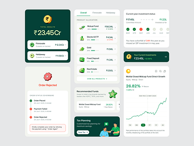Investment Assets - Components data visulalization fintech investment mobile app mutual fund trading ui