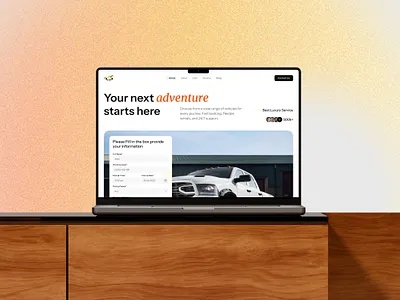 Hero Section Design – Car Rental Website car car rental design hero interface popular product service startup ui ux web