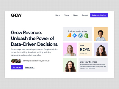 Modern Marketing Startup Landing Page bento grid hero image hero section landing page marketing product design saas ui design web design website