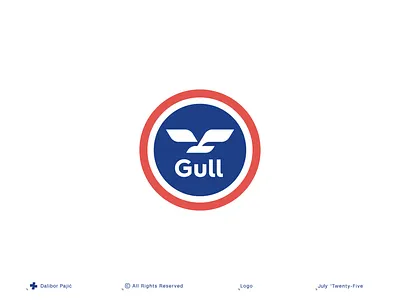Gull Fuel redesign concept animal bird branding car clean emblem fly gas station geometry graphic design logo minimalist modern new zealand oil petrol pump seagull travel wings