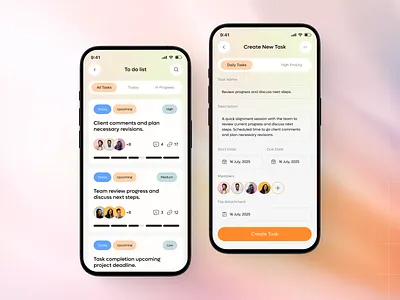 Task Management Mobile App andriod app app ui design application ios mobile mobile app mobile app design mobile application design native app task app task application design task list task management app task manager application to do app ui uiux user interface ux