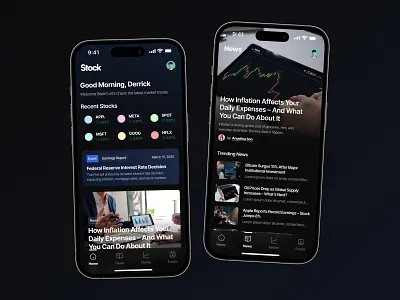 Trader Forex News App Design app design forex market news product design stock trader ui design