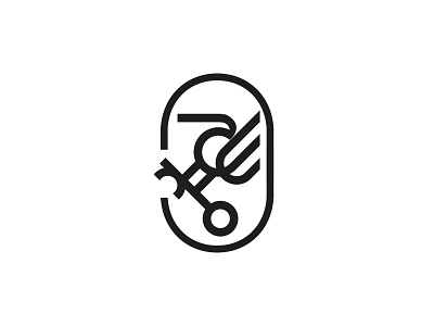 Minimalist eagle key ready-made logo for sale by Anhdodes anhdodes bird branding design eagle falcon graphic design illustration key logo logo design logo designer logodesign minimalist logo real estate