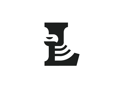 Letter L eagle typography ready-made logo for sale by Anhdodes anhdodes bird branding design eagle falcon graphic design illustration letter l logo logo design logo designer logodesign minimalist logo monogram typography