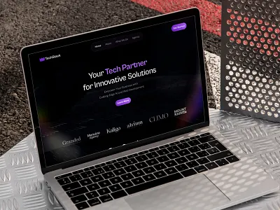 Modern Tech Consultant Landing Page coding consultant it landing page product design services solution tech ui design web design website