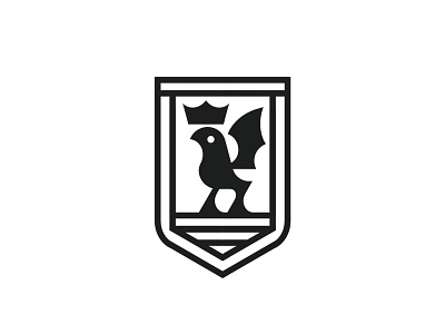 Bird and crown ready-made logo for sale by Anhdodes - Logoadoni anhdodes bird branding crown design graphic design illustration logo logo design logo designer logodesign minimalist logo royal sparrow